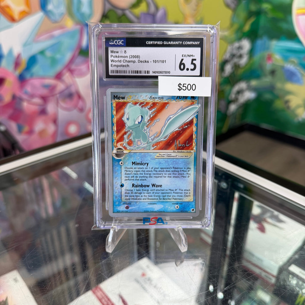 Pokemon Mew Gold Star World Champion Deck #101 CGC 6.5