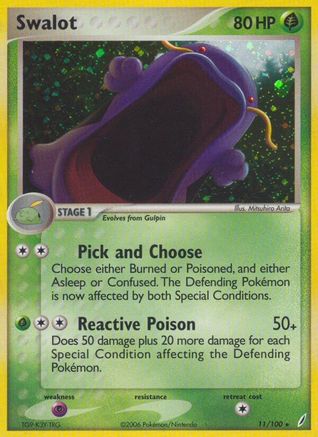 Swalot (11/100) - Crystal Guardians Reverse Holofoil