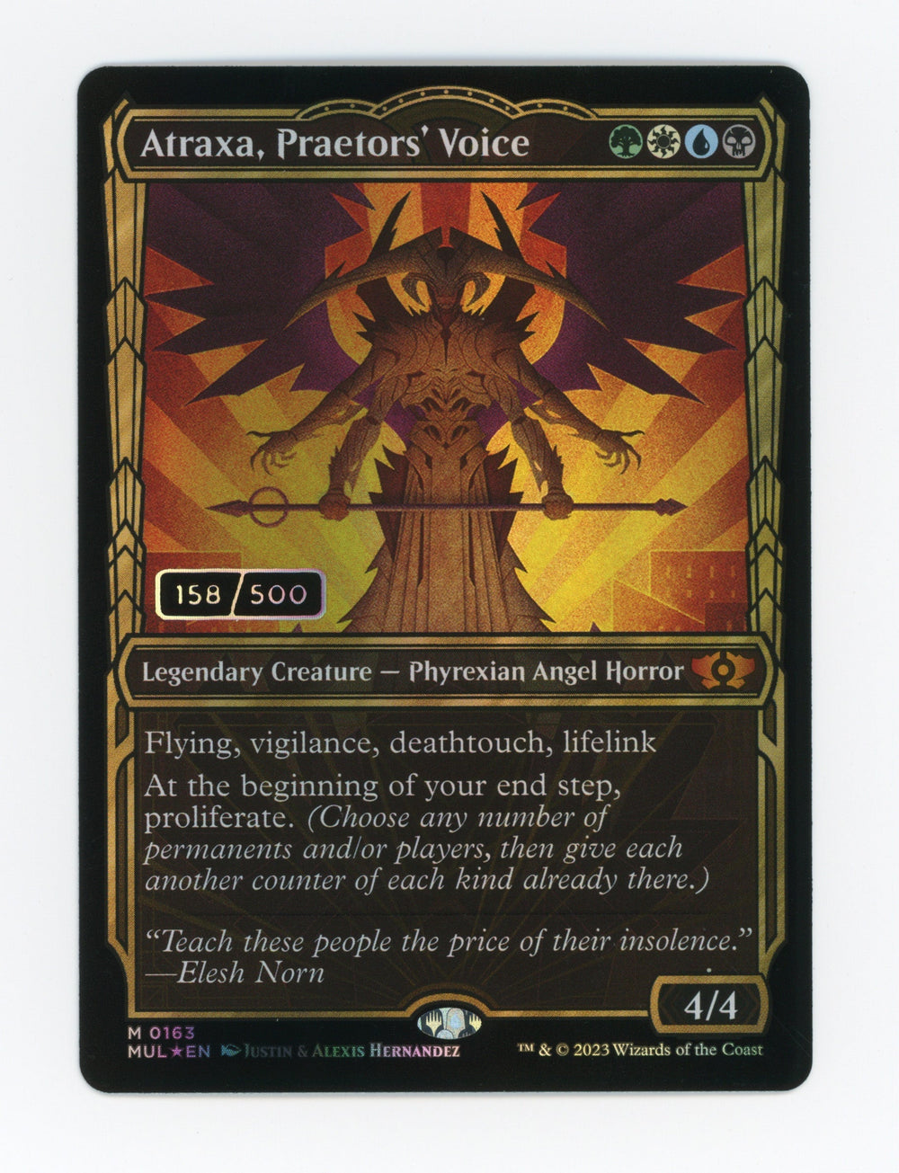 Atraxa, Praetors' Voice — Serial Numbered|158/500|Planar Showcase|Foil — ID 17333