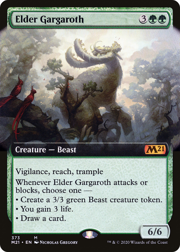 Elder Gargaroth (M21-373) - Core Set 2021: (Extended Art) Foil