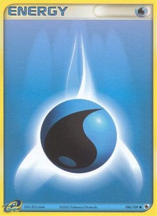 Water Energy (106/109) - Ruby and Sapphire Reverse Holofoil