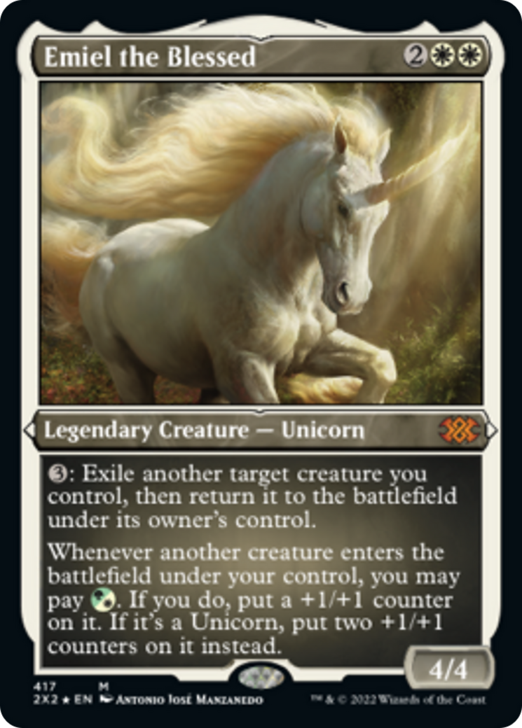 Emiel the Blessed (2X2-417) - Double Masters 2022 Etched Foil