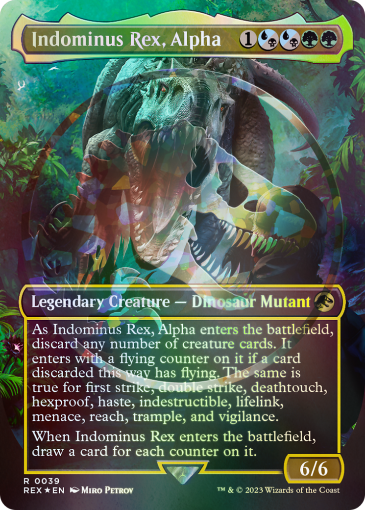 Indominus Rex, Alpha (REX-039) - Jurassic World Collection (Borderless) Foil