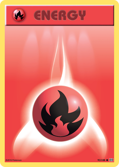 Fire Energy 92 108 Evolutions Reverse Holofoil