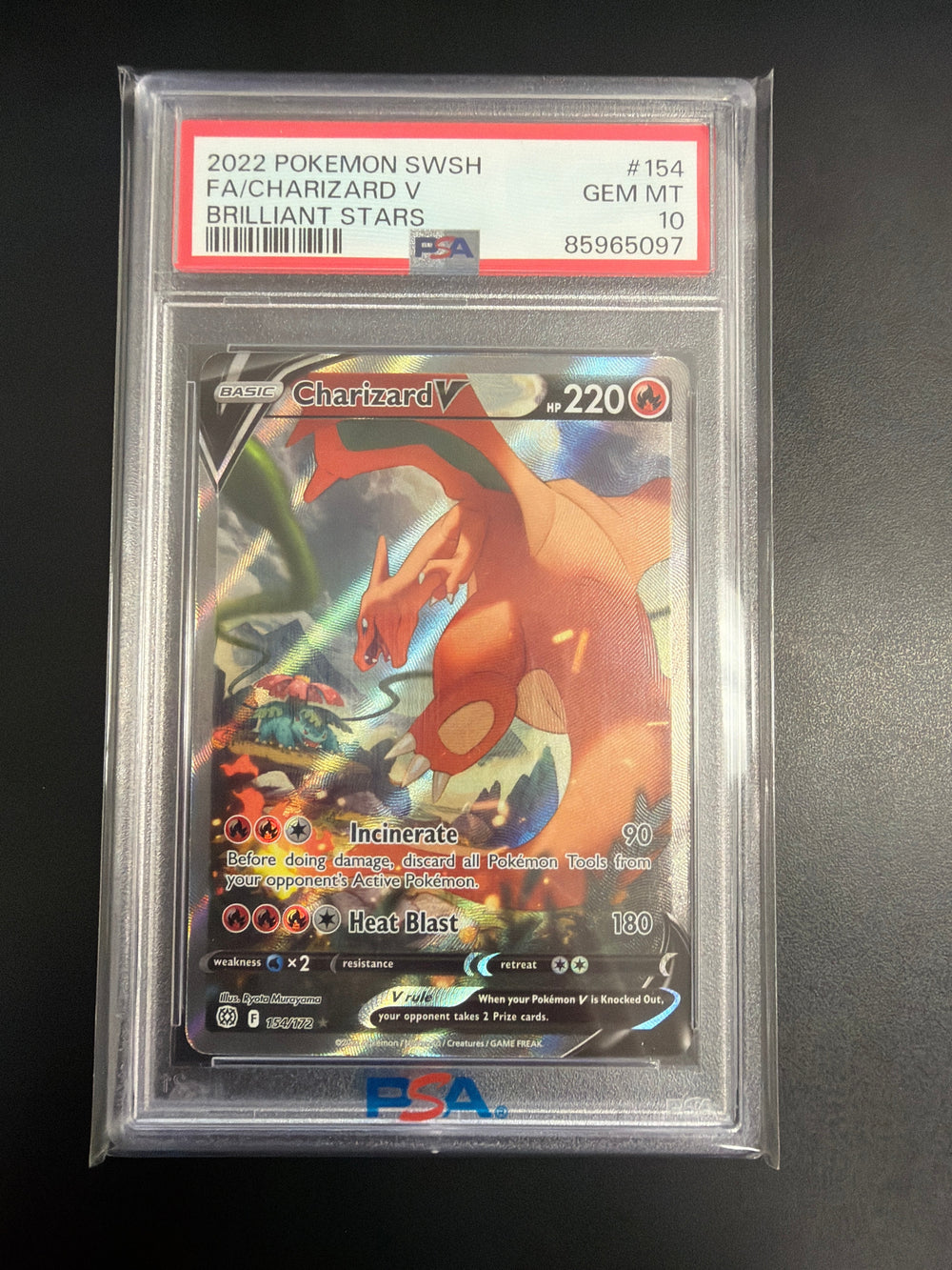 Pokemon Brilliant Stars Charizard V #154 PSA 10