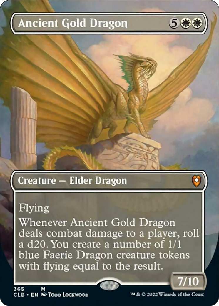 Ancient Gold Dragon (CLB-365) - Commander Legends: Battle for Baldur's Gate (Borderless) Foil