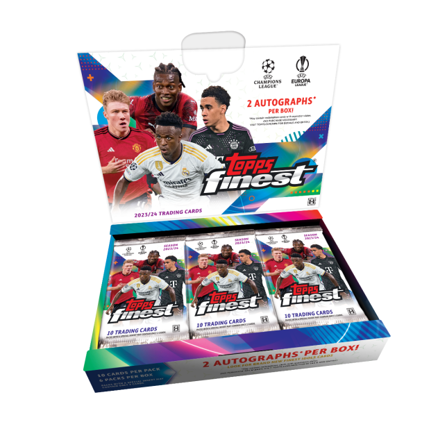 2023/24 Topps UEFA Club Competitions Finest Soccer Hobby 8-Box Case
