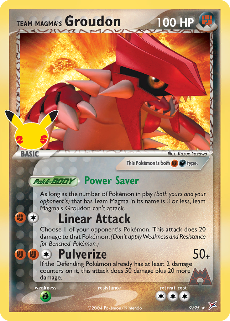 Team Magma's Groudon 9 25 Celebrations Classic Collection Holofoil