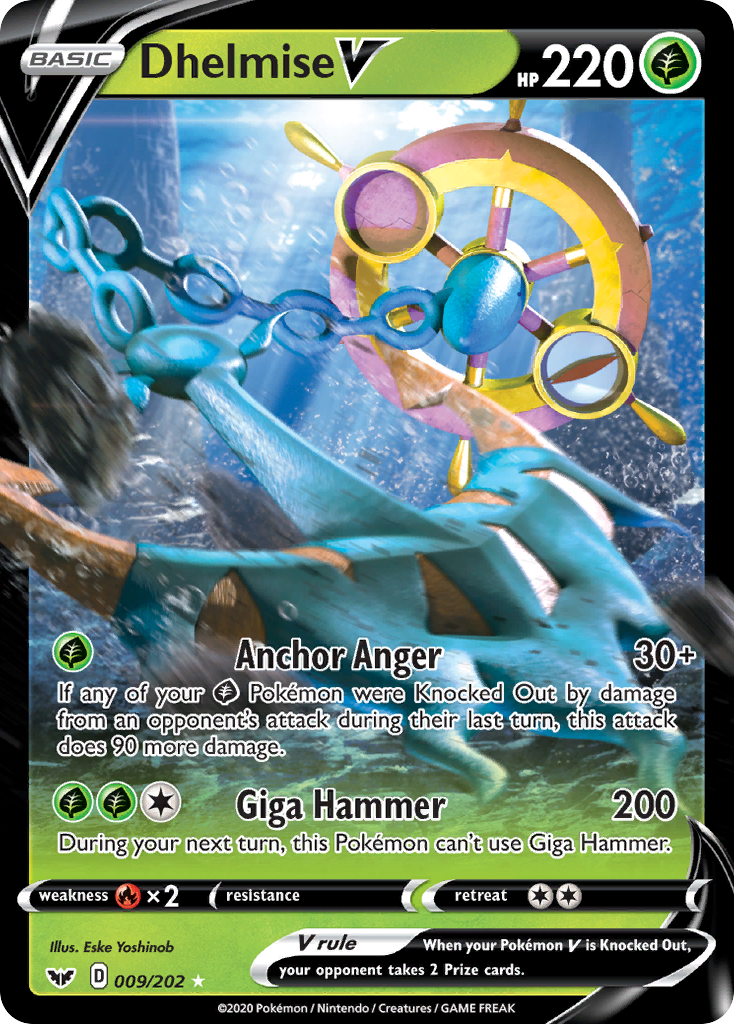 Dhelmise V 9 202 Sword Shield Holofoil