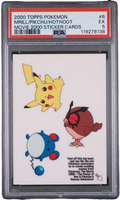 PSA 5 MRILL/PIKCHU/HOTHOOT MOVIE 2000 STICKER CARDS