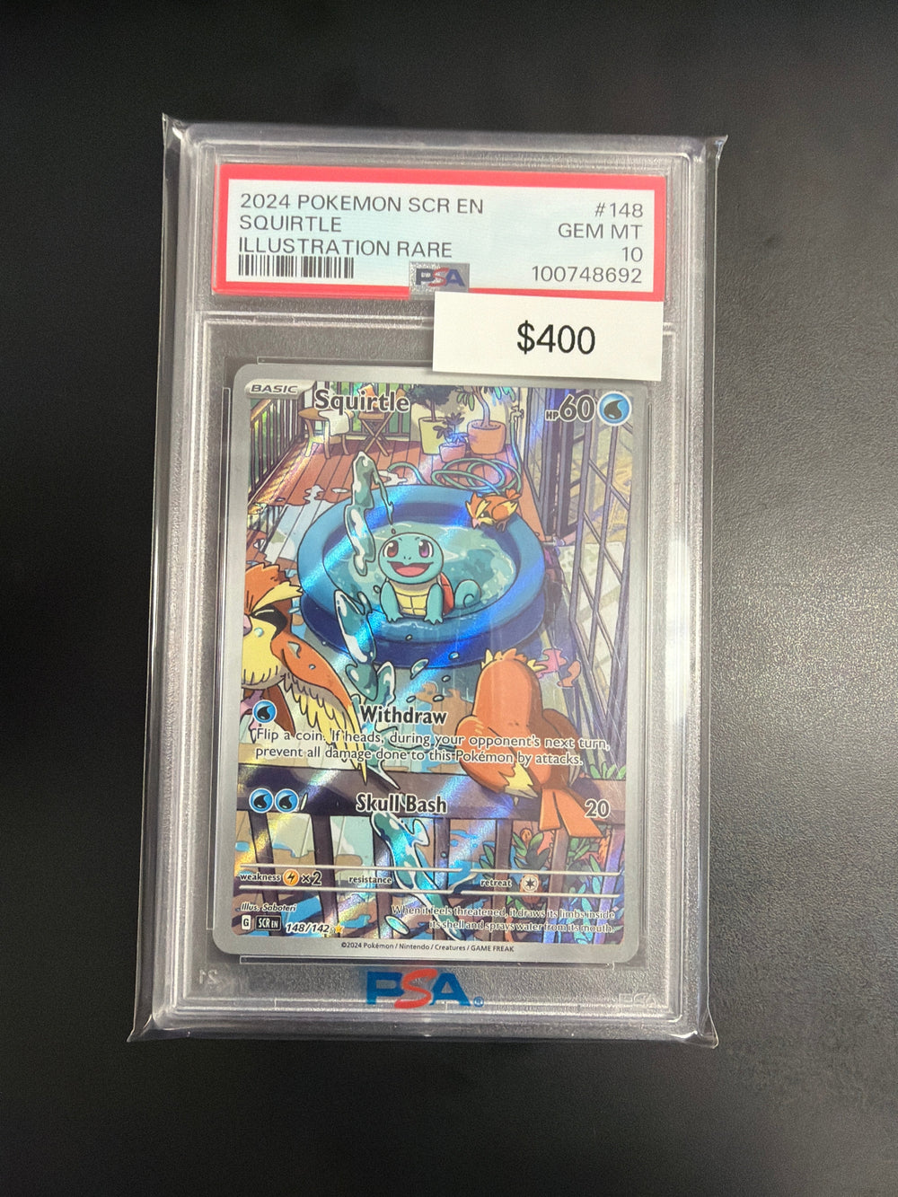 Pokemon Stellar Crown Squirtle #148 PSA 10