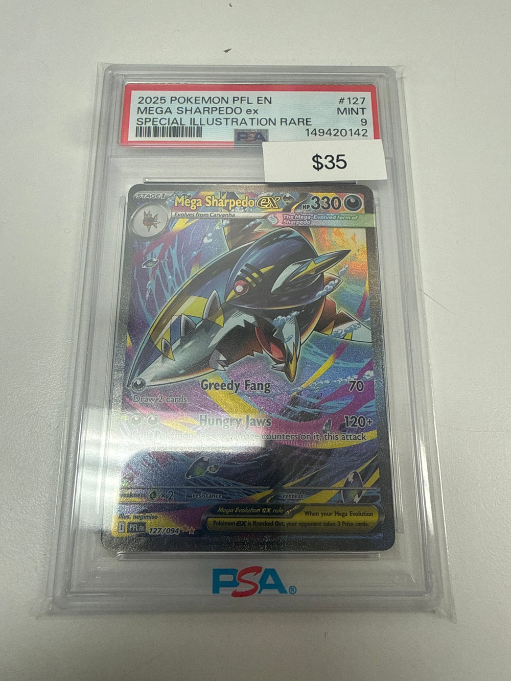Pokemon Mega Sharpedo Ex PSA 9