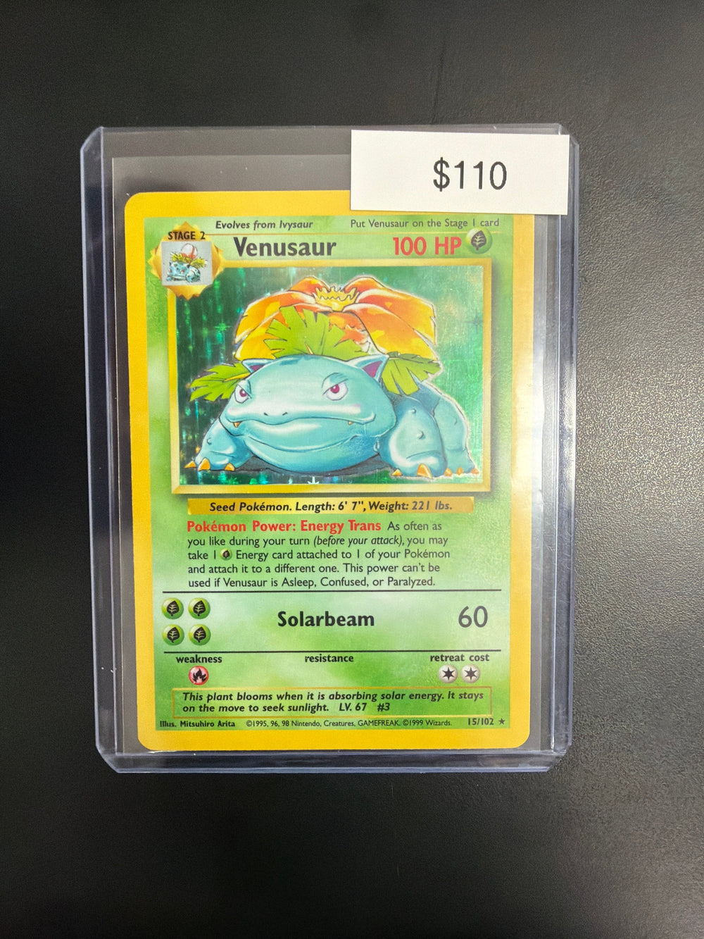 Pokemon Base Set Venusaur #15/102 LP