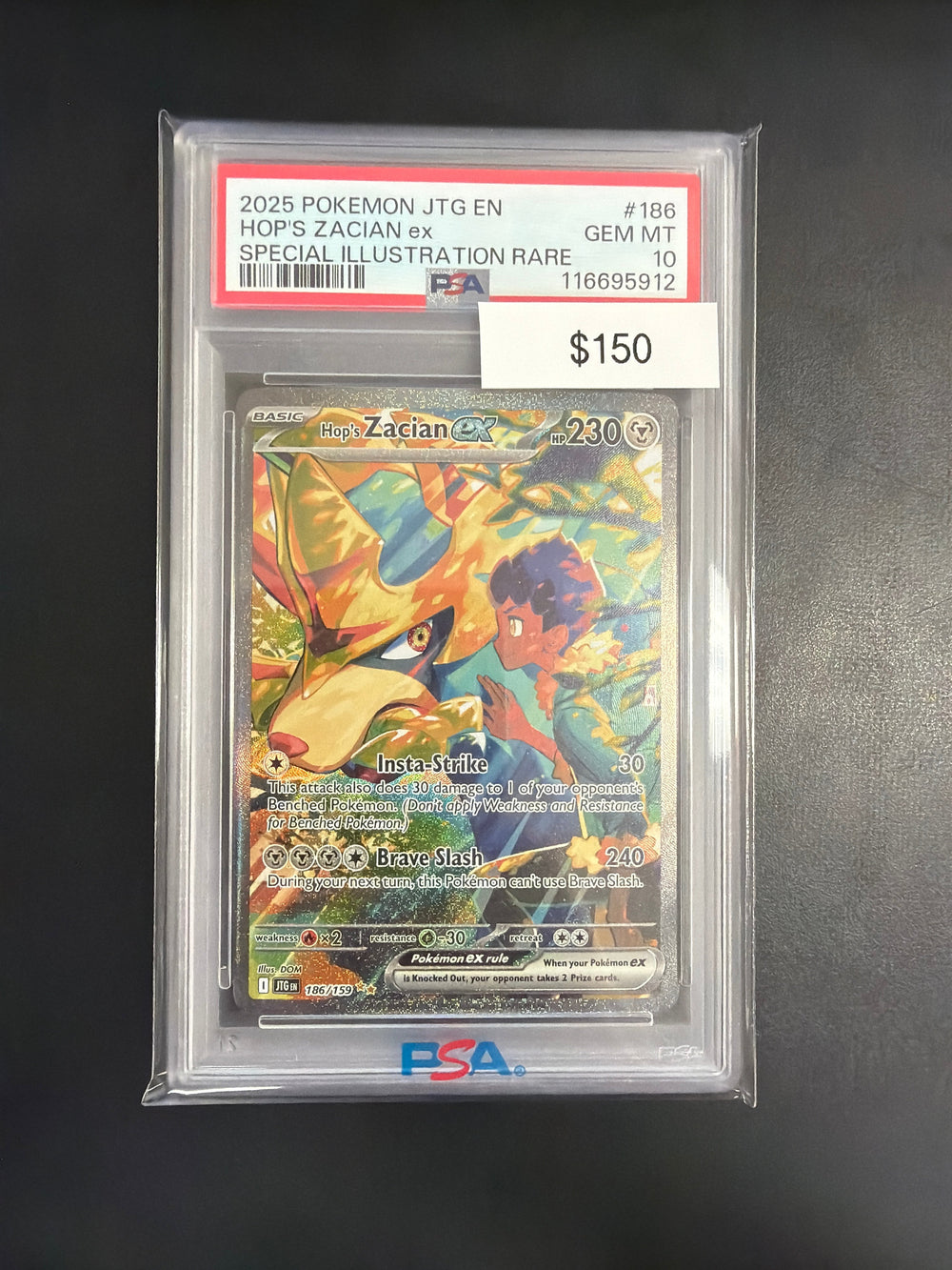 Pokemon Hops Zacian #186 PSA 10