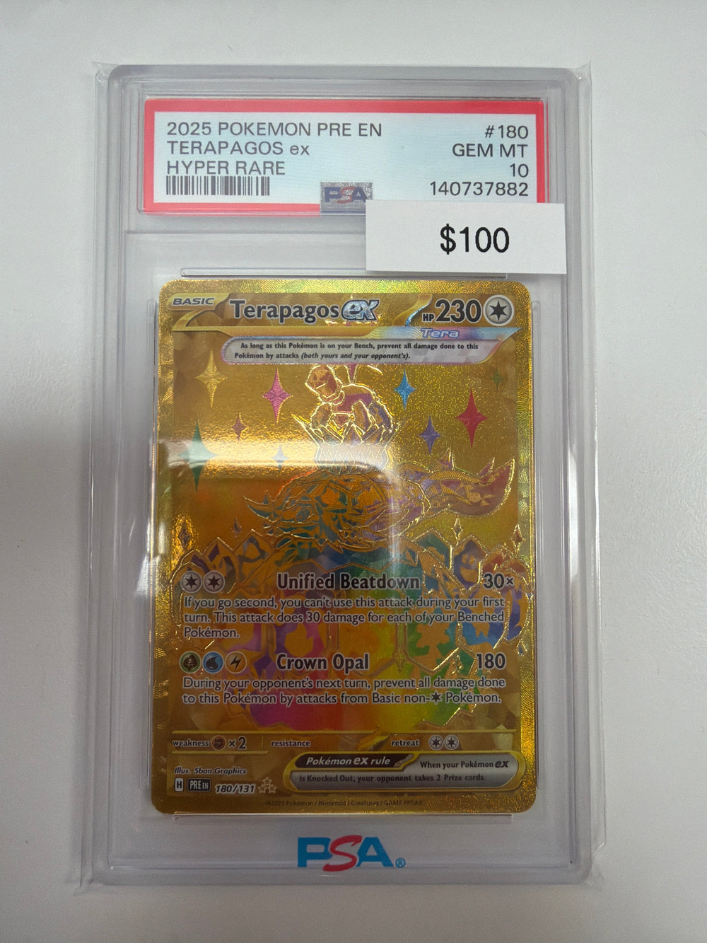 Pokemon Terapagos ex 180/131 PSA 10