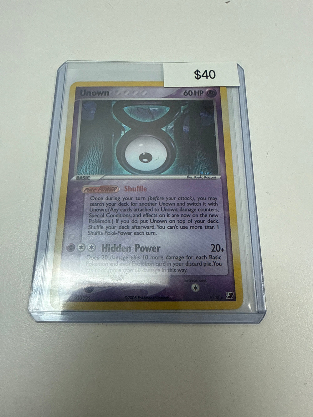 Pokemon Unown Holo #V/28