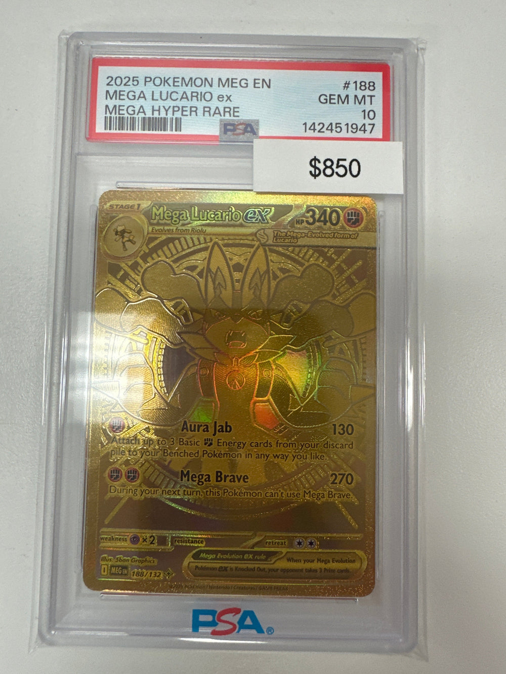 Pokemon Mega Lucario ex 188/132 PSA 10