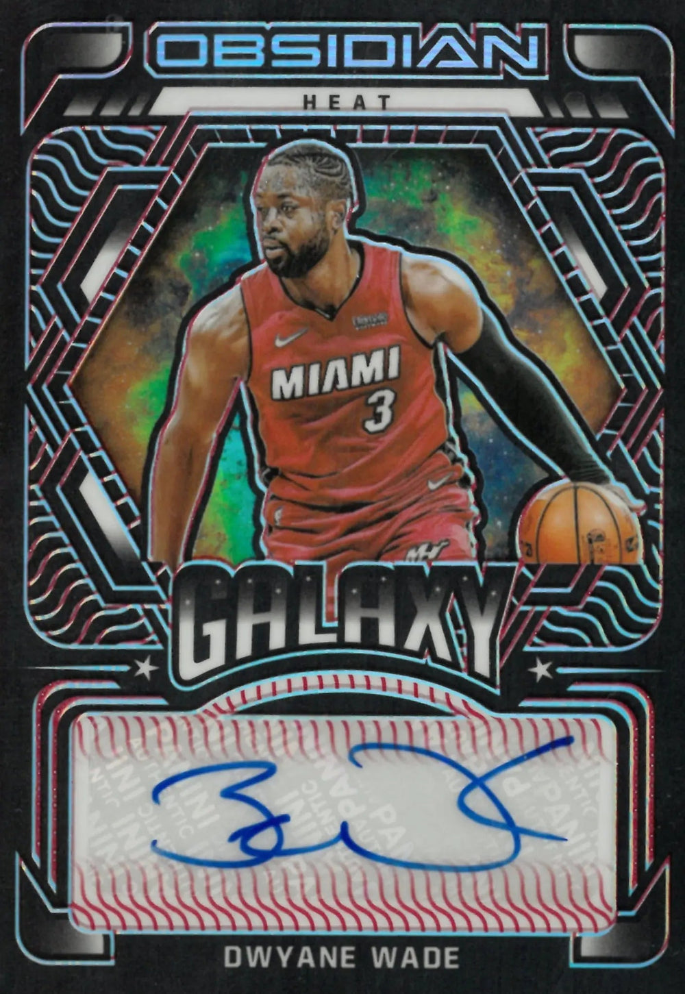 Dwyane Wade Auto Obsidian 1/5 /5 2021-22 21-22 Panini