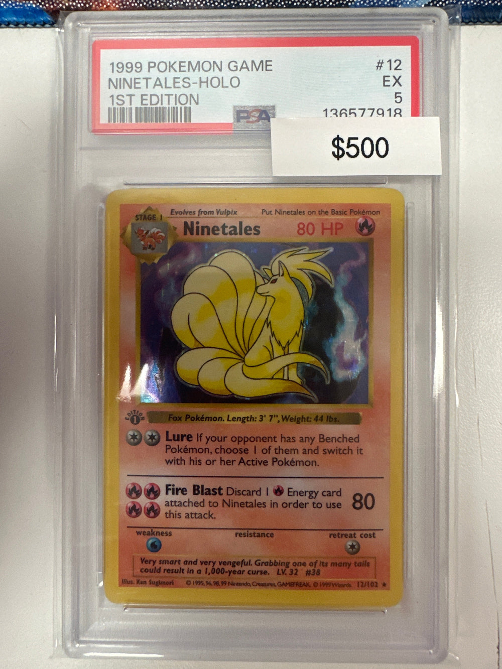 Pokemon Ninetales 1st Edition 12/102