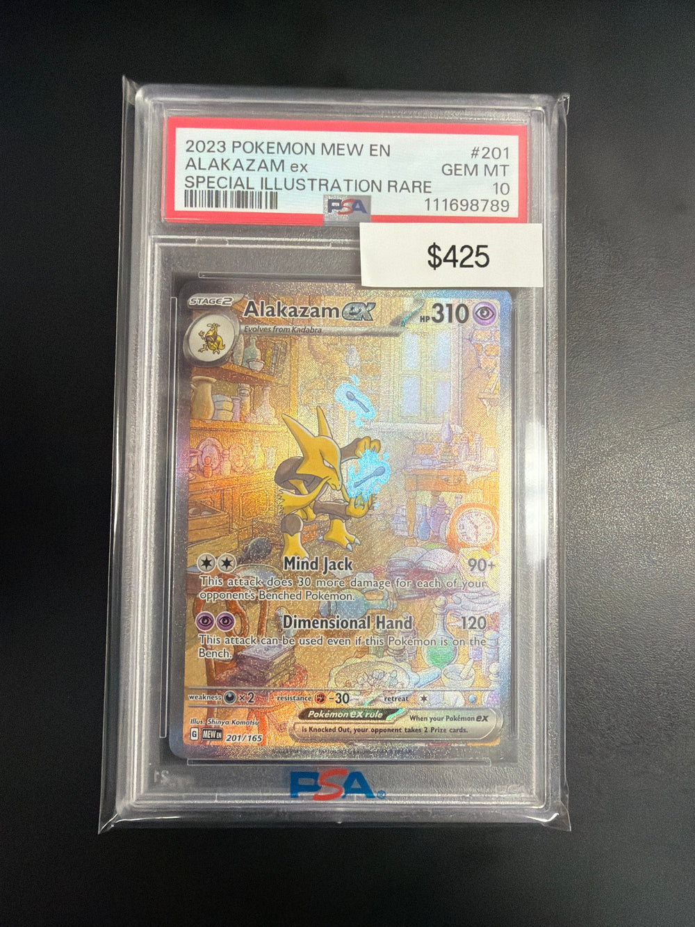 Pokemon 151 Alakazam EX #201 PSA 10