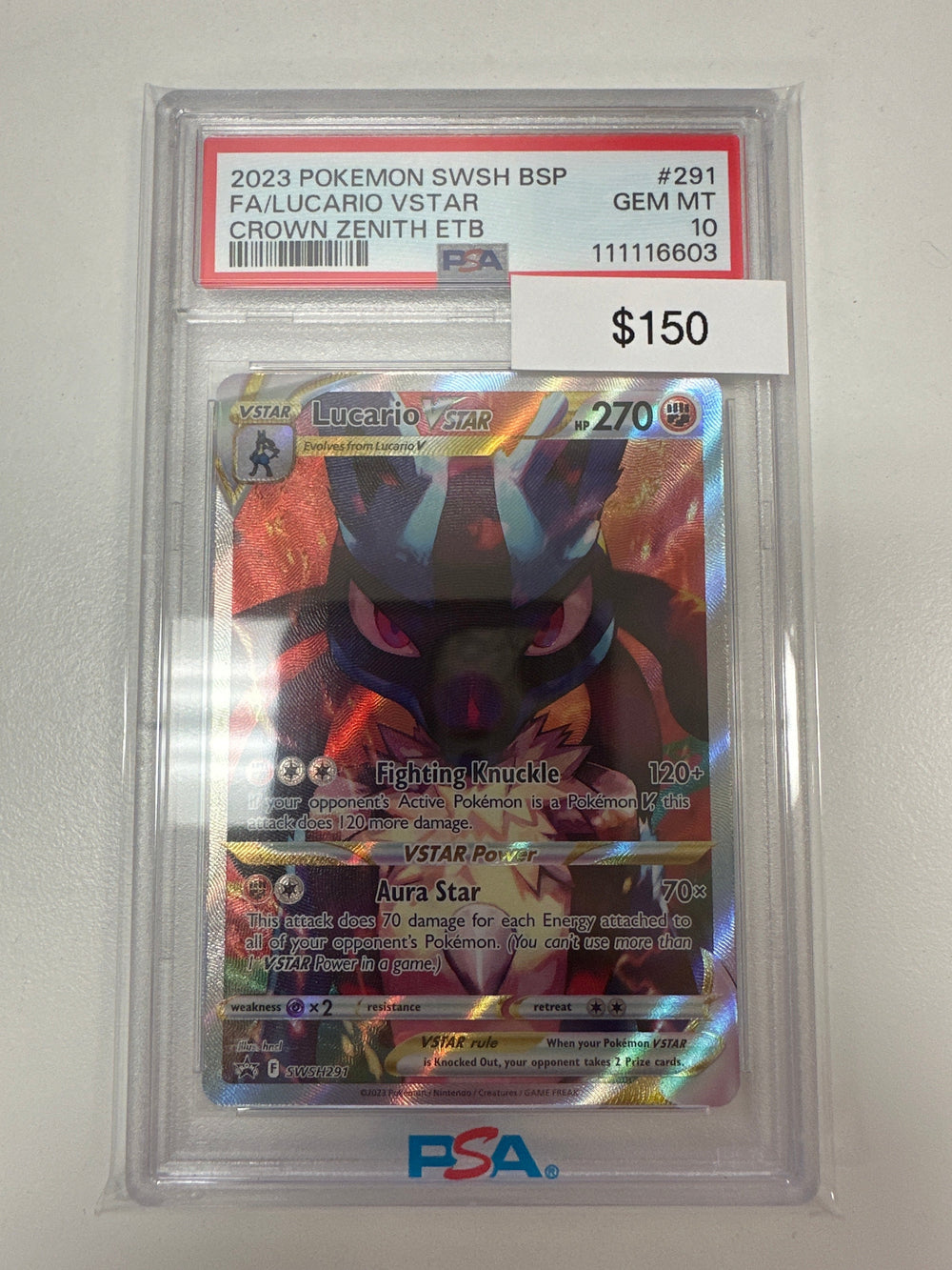 Pokemon Lucario Vstar SWSH291 PSA 10
