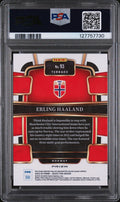 Erling Haaland #93 White Sparkle PSA 9 2023-24 Panini Select FIFA