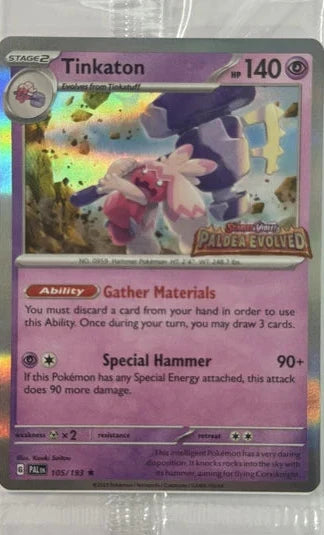 SPANISH Tinkaton (105/193) Evoluciones en Paldea Sealed Promo