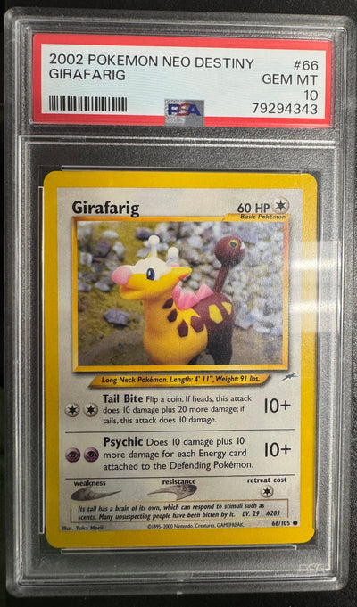 GIRAFARIG 2002 POKEMON NEO DESTINY PSA GEM MT 10