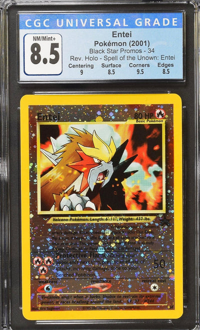 2001 Pokemon Entei #34 CGC 8.5