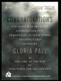 Gloria Pall as The Girl at the Bar Twilight Zone Auto Autograph #A-62
