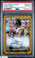 Hines Ward Gold Wave /50 PSA 10 2024 Topps Chrome Base Autograph Variations