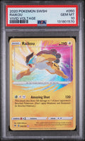 2020 POKEMON SWORD & SHIELD VIVID VOLTAGE #050 RAIKOU VIVID VOLTAGE PSA 10