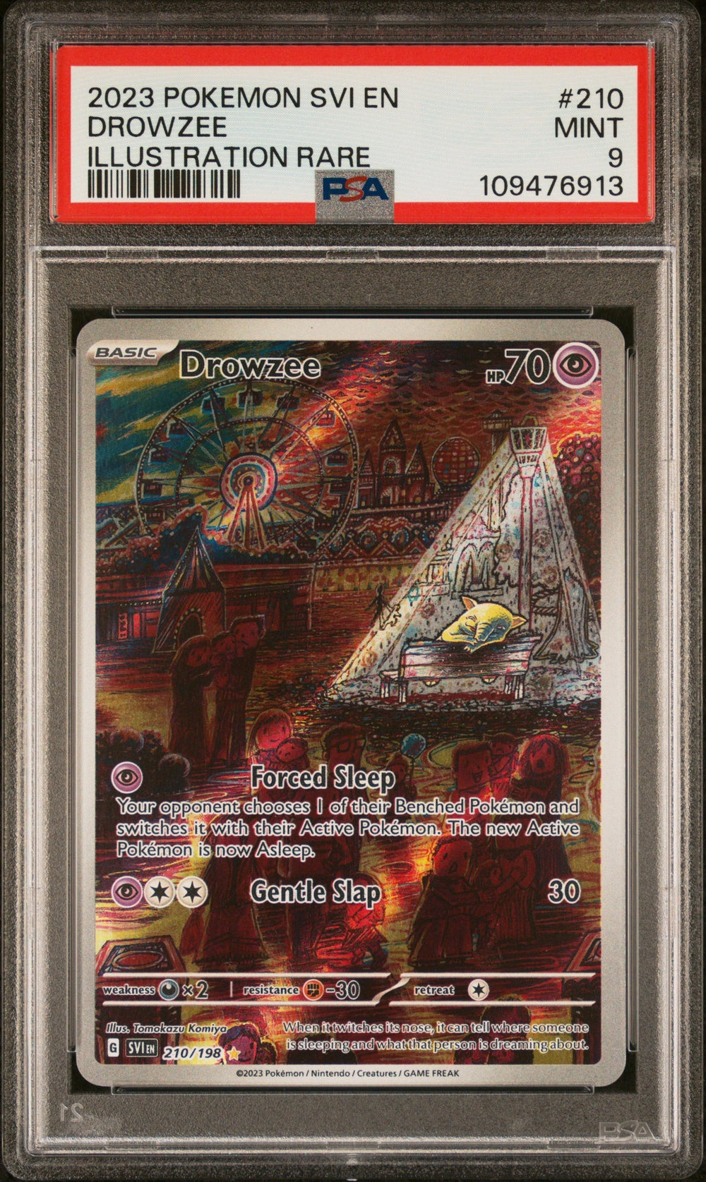 2023 POKEMON SVI EN-SCARLET & VIOLET #210 DROWZEE ILLUSTRATION RARE PSA 9