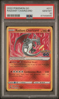 2022 POKEMON GO #011 RADIANT CHARIZARD PSA 10