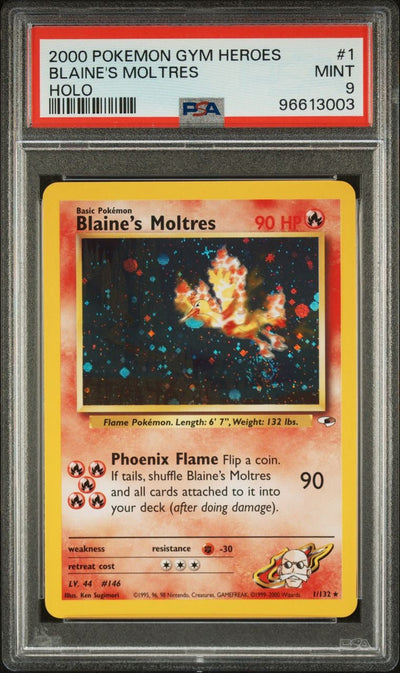 2000 Pokemon Gym Heroes Blaine's Moltres #1 PSA 9
