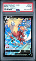 2022 POKEMON SWORD & SHIELD SILVER TEMPEST #TG14 FA/BLAZIKEN V SILVER TEMPEST PSA 10