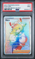 2021 POKEMON SWORD & SHIELD CHILLING REIGN #217 FA/KLARA CHILLING REIGN-SECRET PSA 9