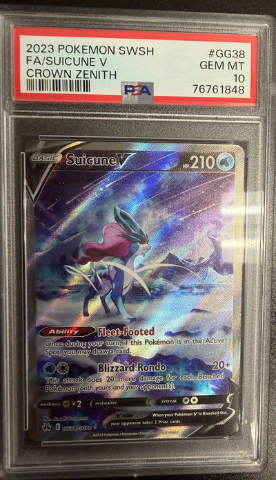 2023 Pokemon SWSH FA/Suicune V Crown Zenith - PSA 10
