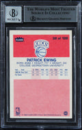 Knicks Patrick Ewing Signed 1986 Fleer #32 RC Card Auto Graded 10! BAS Slabbed 2