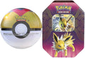 Pokemon TCG: Jolteon-GX Elemental Power Tin & Poké Ball Tin + 10" Winking Pikachu Squishmallow Bundle