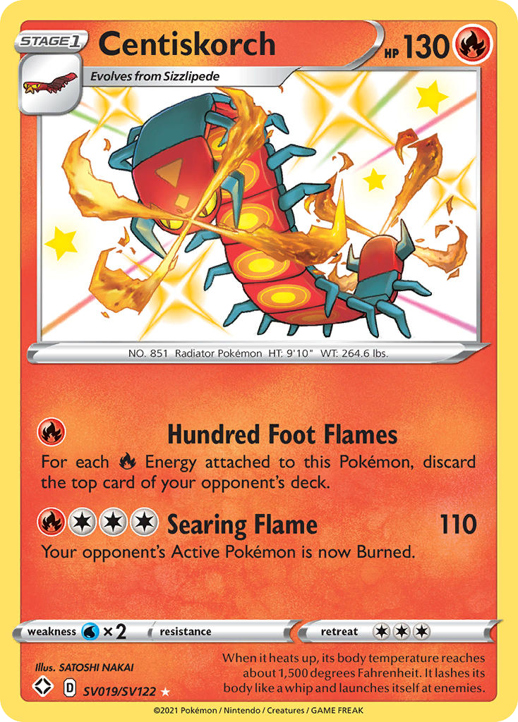 Centiskorch Sv019 122 Shiny Vault Holofoil