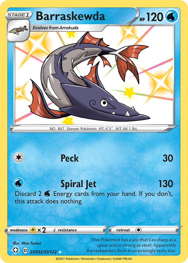 Barraskewda Sv032 122 Shiny Vault Holofoil