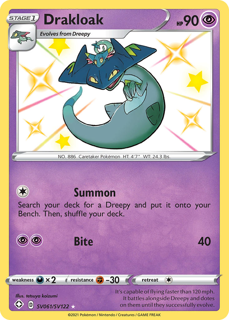Drakloak Sv061 122 Shiny Vault Holofoil