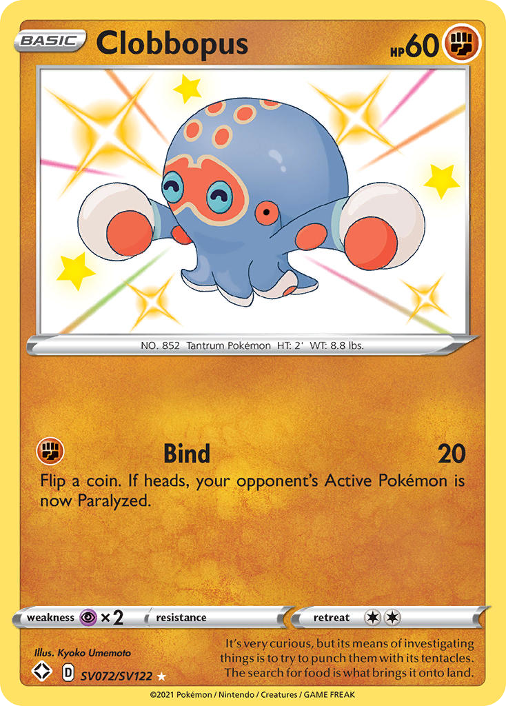 Clobbopus Sv072 122 Shiny Vault Holofoil
