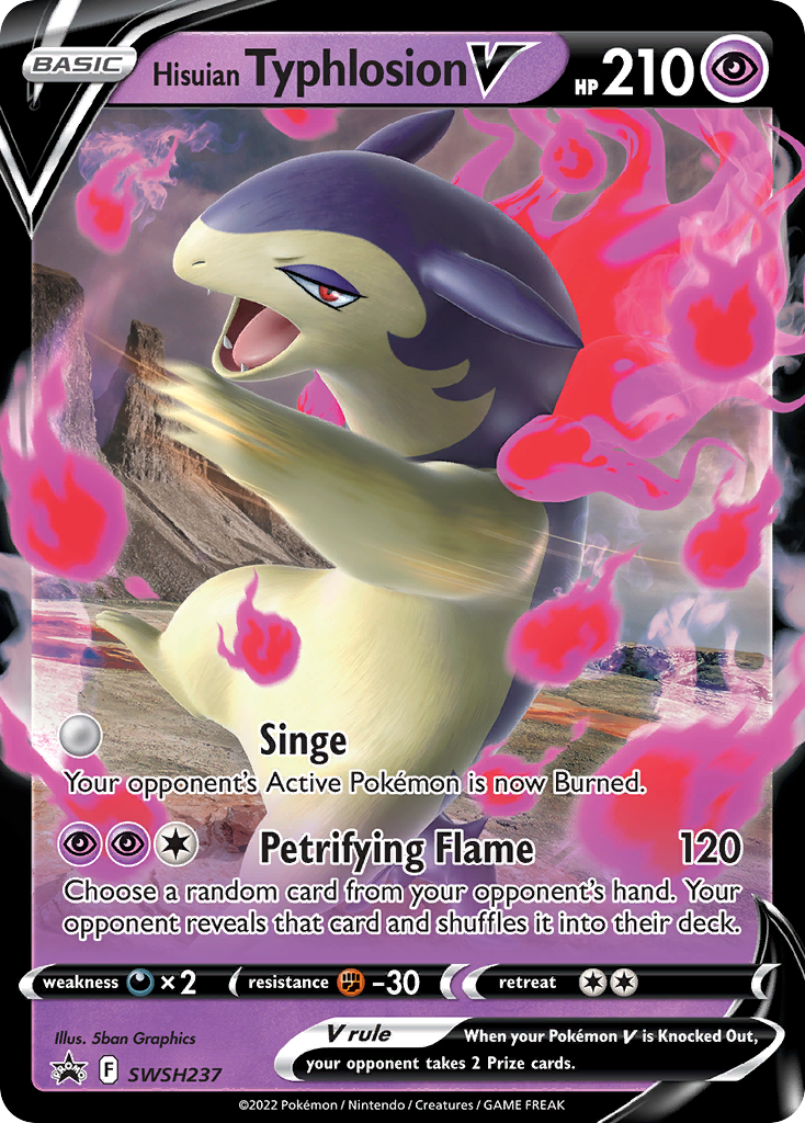 Hisuian Typhlosion V Swsh237 298 Swsh Black Star Promos Holofoil