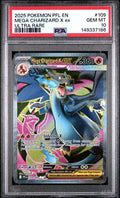 2025 POKEMON PFL EN-PHANTASMAL FLAMES 109 MEGA CHARIZARD X EX ULTRA RARE PSA 10