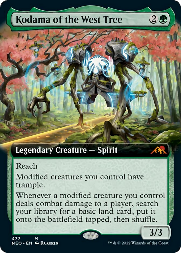Kodama of the West Tree (NEO-477) - Kamigawa: Neon Dynasty: (Extended Art) Foil