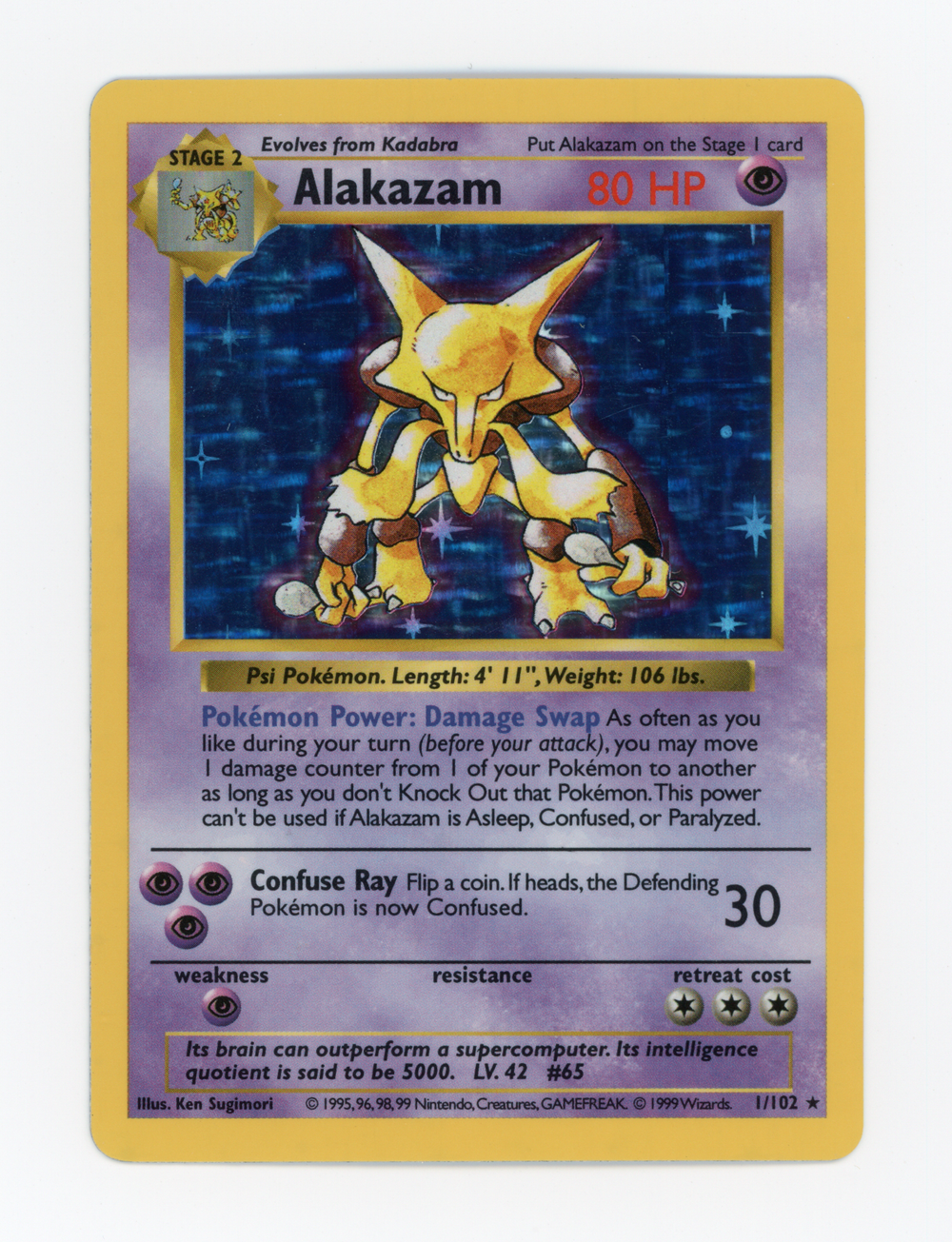 Alakazam — Rare|Shadowless|Holo — ID 16480