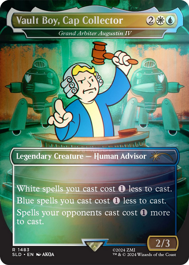 Grand Arbiter Augustin IV (SLD-1483â˜…) - Secret Lair Drop / Vault Boy, Cap Collector (Borderless) Foil
