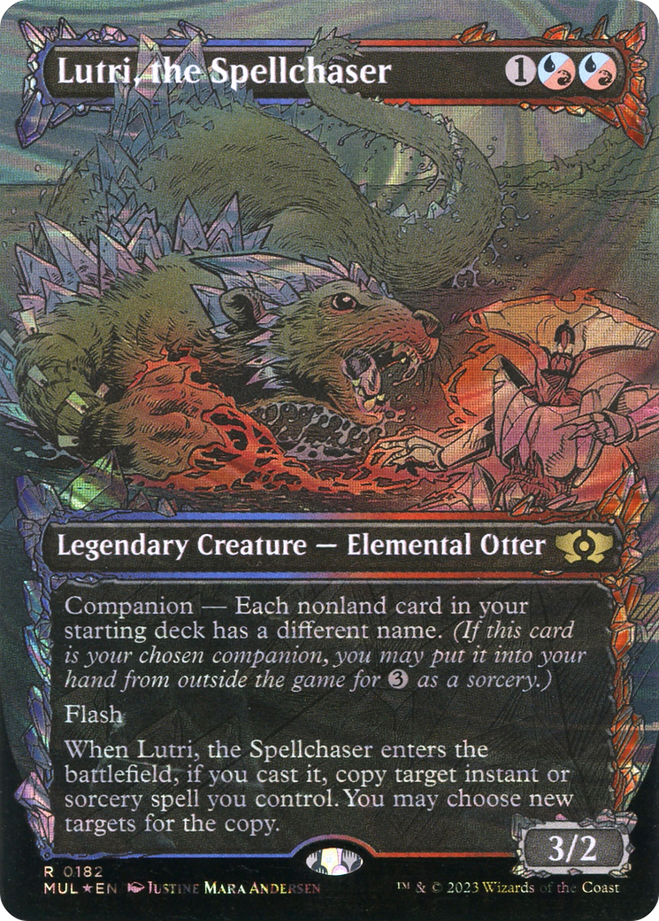 Lutri, the Spellchaser (MUL-182) - Multiverse Legends: (Showcase) (Borderless) Foil
